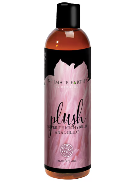 Plush Hybrid Anal 120ml/4oz lubricant for smooth, long-lasting intimate comfort
