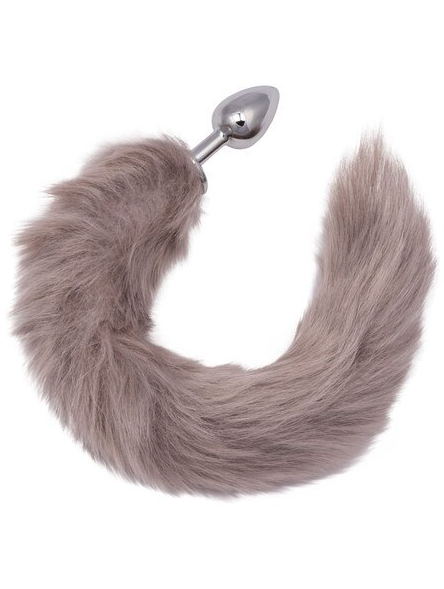 Grey Running Wild Tail – body-safe tail for sensual, erotic, or fantasy roleplay experiences