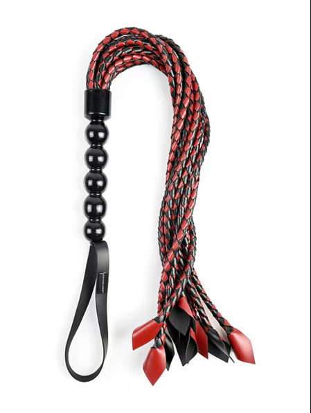 Braided Saffron Flogger – durable adult flogger designed for erotic and bondage experiences