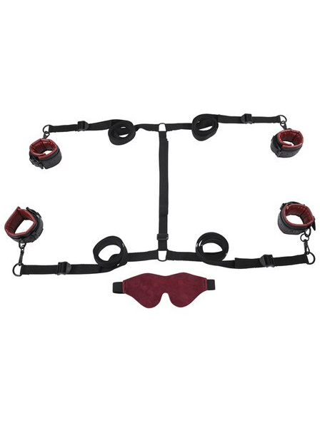 Under the Bed Restraint System by Saffron – Premium padded straps with durable buckles, offering comfort and stability during intimate BDSM sessions.