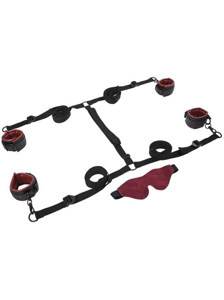 Saffron Adjustable Under the Bed Restraints – Easy-to-use system for couples exploring versatile bondage positions and enhanced pleasure.