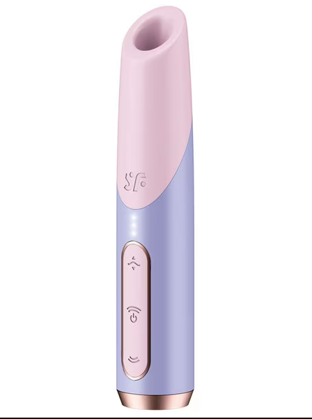 Satisfyer Bold Kiss – waterproof rechargeable clitoral vibrator for precise stimulation and intense pleasure, suitable for solo or partner use, shown on white background