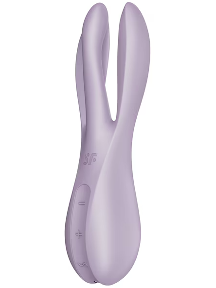 Violet Satisfyer Threesome 2 vibrator designed for clitoral and G-spot stimulation