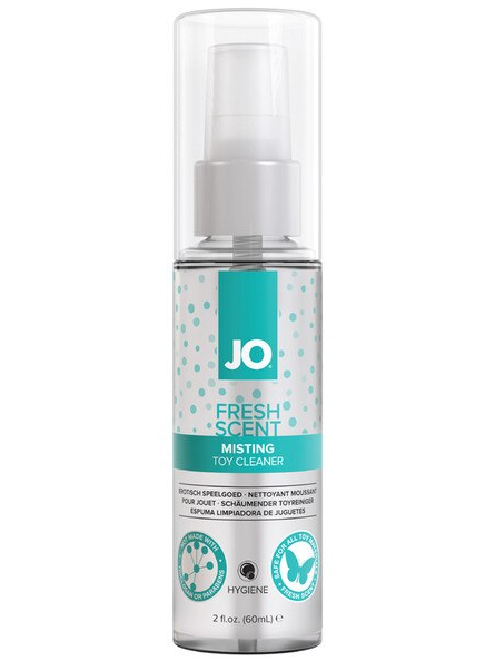 JO Misting Toy Cleaner Fragrance Free 60 mL for hygienic, safe, and easy cleaning of adult toys