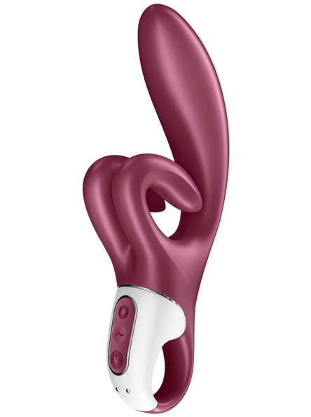 Rechargeable Satisfyer Touch Me Red intimate massager with ergonomic design