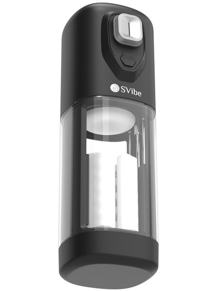 Premium Svibe Ikon Volt Masturbator Transparent Black for powerful intimate pleasure