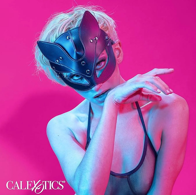 Euphoria Collection Cat Mask – Leather Look PVC Mask with Adjustable Buckle
