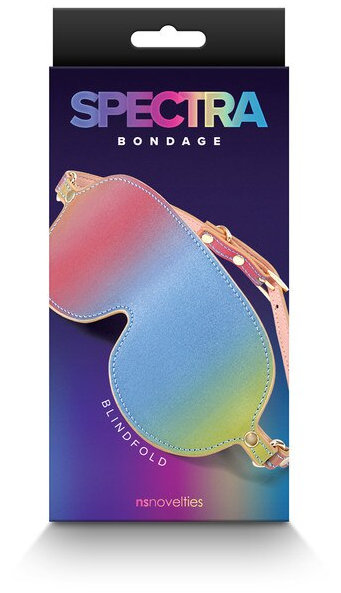 Spectra Bondage Blindfold Rainbow – Holographic Blindfold with Couture Hardware