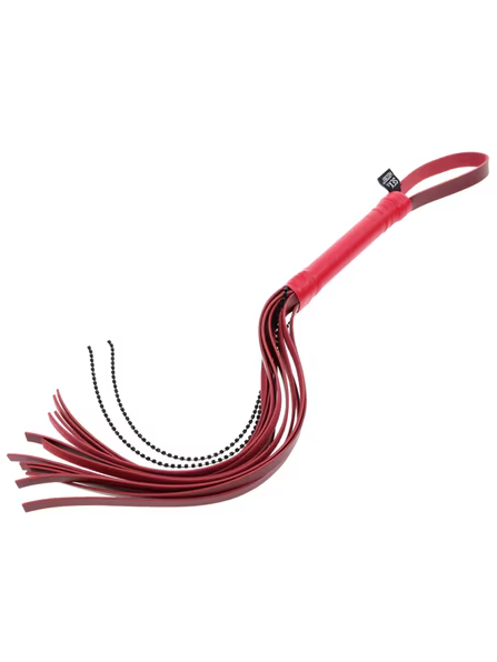 Sex and Mischief Ex’s and Oh’s Crystal Flogger – premium flogger with dazzling crystal accents and dark red falls, perfect for teasing, spanking, and fetish play