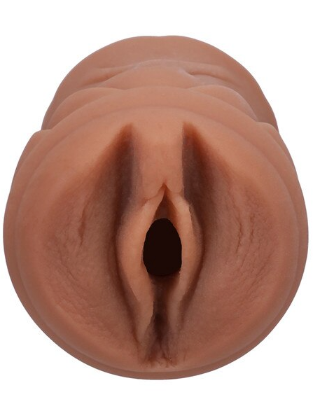 Signature Strokers Alexis Tae Pocket Pussy – Premium caramel-colored ULTRASKYN male masturbator with ergonomic design for immersive and satisfying experiences.