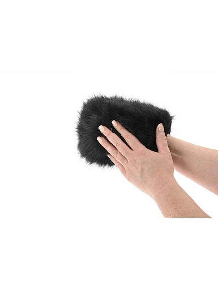Spiked Sensory Mitt shown in hand with hidden spiked side for sensory play
