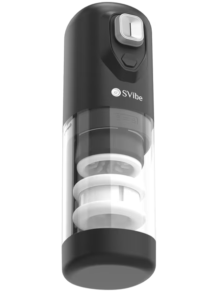 Premium Svibe Ikon Spark Masturbator in transparent black with realistic sensations