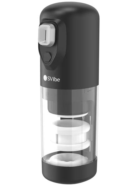 Svibe Ikon Spark Masturbator Transparent Black ergonomic design for male enjoyment