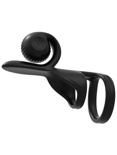 Adjustable Svibe Snail Jovi Couples Ring Black – Ergonomic design with dual motors, perfect for adventurous solo or partnered play.