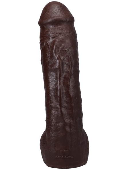 Chocolate ULTRASKYN 9.5-inch Realistic Cock Hung – premium dildo with Vac-U-Lock suction cup for hands-free pleasure