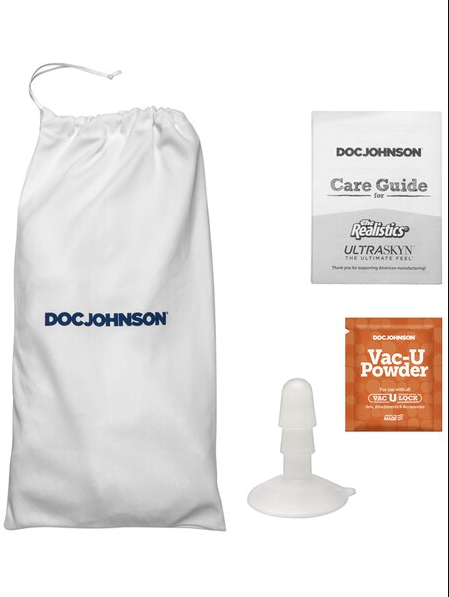 ULTRASKYN Realistic Cock Hung 9.5-inch chocolate – realistic male sex toy with Vac-U-Lock suction cup for solo or couples’ fun