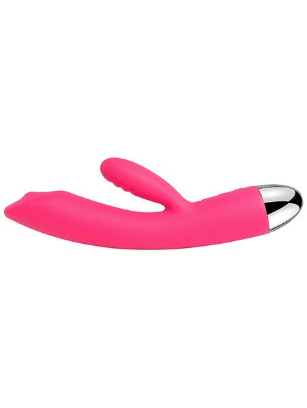 Trysta Rabbit Vibrator Plum Red – ergonomic silicone sex toy with powerful clitoral and shaft vibrations for solo or couples’ play