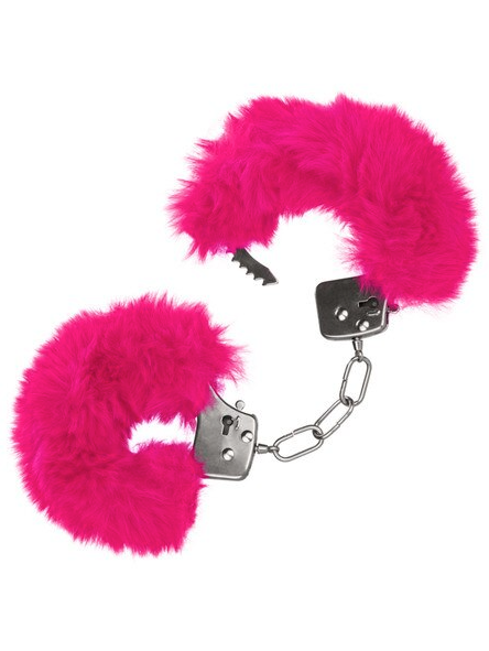 Pink Ultra Fluffy Furry Cuffs – body-safe, adjustable wrist or ankle restraints for sensual BDSM play