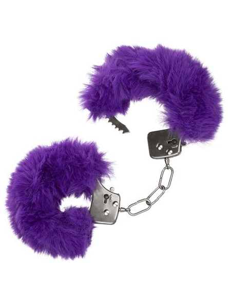 Purple Ultra Fluffy Furry Cuffs – body-safe, adjustable wrist or ankle restraints for sensual BDSM play