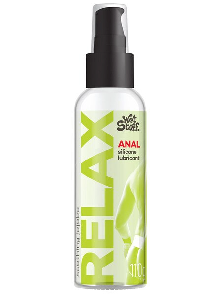 Wet Stuff Relax 110 g Clear – water-based, body-safe personal lubricant designed for smooth and relaxing intimate experiences