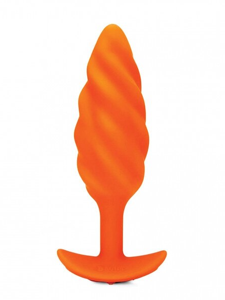 Orange Swirl Texture Plug by Zoe Ligon Collection – Ergonomic, body-safe silicone plug designed for comfortable and stimulating anal exploration.