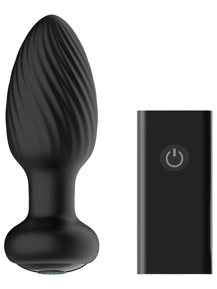 Nexus Tornado Extra Large – body-safe silicone prostate plug with remote control and rotating textured design for enhanced stimulation, shown on white background