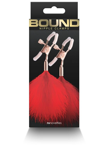 Bound Nipple Clamps F1 Red – adjustable adult clamps for safe and stimulating nipple play