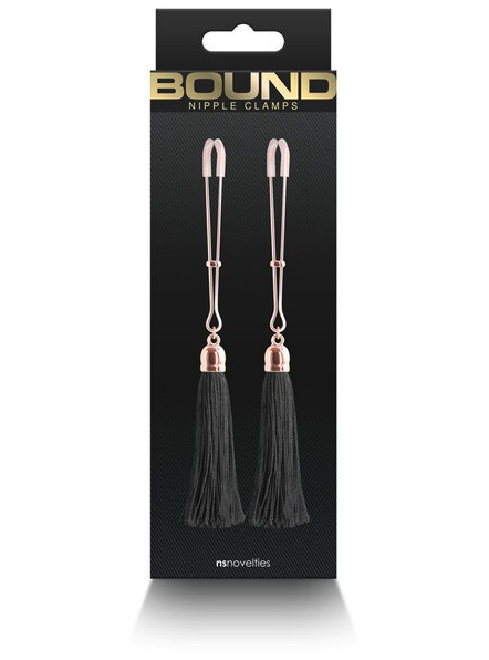 Bound Nipple Clamps T1 Black – Adjustable metal clamps designed for safe, comfortable, and stimulating nipple play during BDSM sessions.