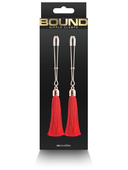 Bound Nipple Clamps T1 Red – adjustable BDSM clamps for safe and stimulating nipple play