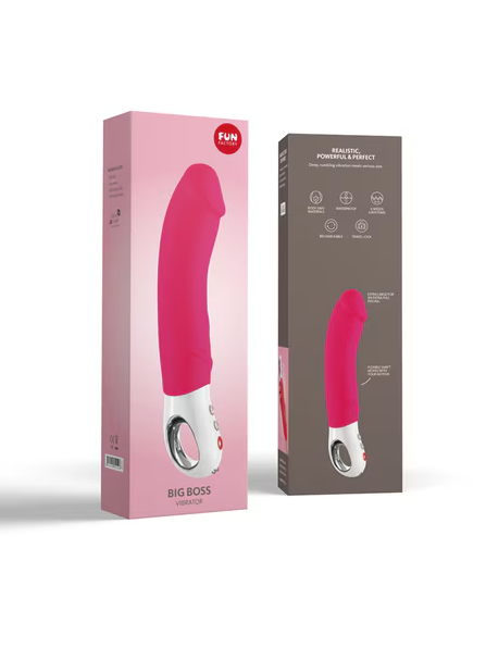 Fun Factory Big Boss Pink – Powerful, body-safe silicone vibrator with ergonomic design, offering deep, rumbly vibrations for intense solo or partnered pleasure.