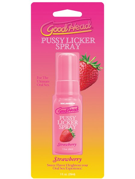 GoodHead Pussy Licker Spray Strawberry for flavoured oral play and intimate pleasure