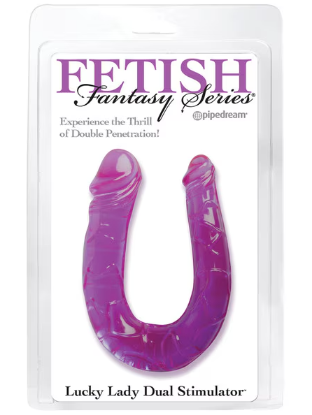 Pipedream Lucky Lady Dual Stimulator in purple – adult toy designed for simultaneous clitoral and G-spot stimulation