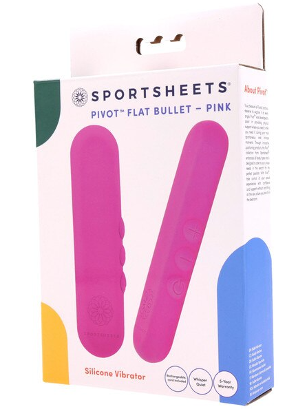 Pivot Flat Bullet Pink compact adult vibrator for targeted clitoral stimulation
