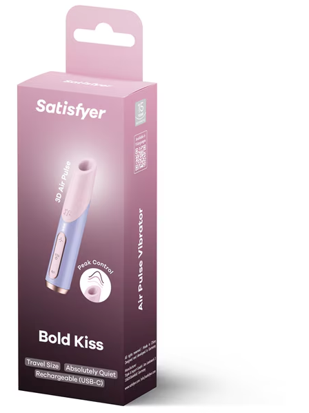 Satisfyer Bold Kiss – Compact, body-safe vibrator with ergonomic design, offering powerful clitoral stimulation through multiple vibration modes.