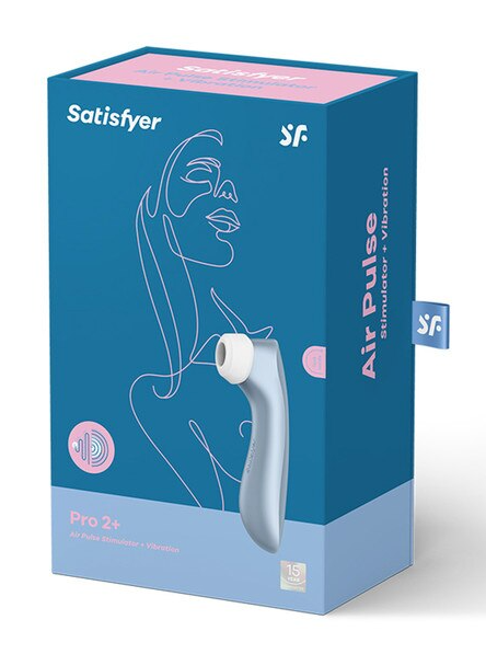 Satisfyer Pro 2 Plus in blue – powerful clitoral stimulator with air-pulse technology for intense pleasure