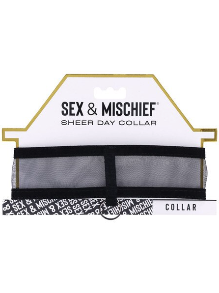 Sex and Mischief Sheer Day Collar – Lightweight, adjustable collar designed for stylish, comfortable, and playful wear during intimate or BDSM-inspired activities.