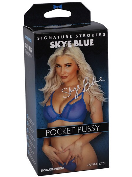 Signature Strokers Skye Blue ULTRASKYN Pocket Pussy – Realistic male masturbator made from ULTRASKYN material, designed for lifelike feel and intense solo pleasure.