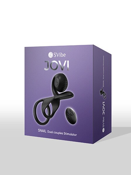Svibe Snail Jovi Couples Ring Black – Adjustable vibrating cock ring designed to enhance pleasure for both partners during intimate play.