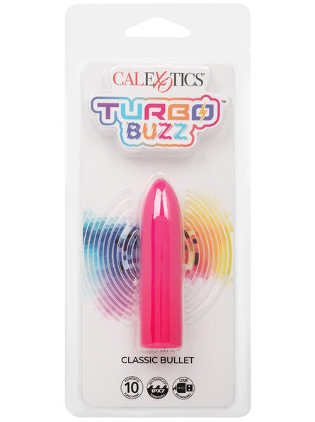 Turbo Buzz Classic Bullet Pink compact adult vibrator for targeted clitoral stimulation
