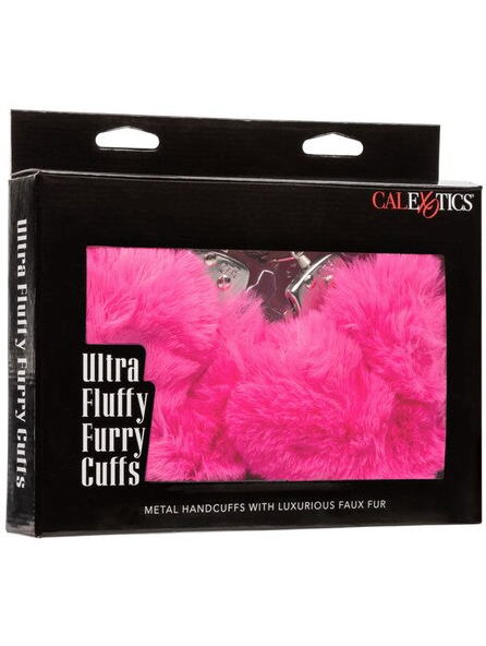 Ultra Fluffy Furry Cuffs Pink – soft, plush adult restraint cuffs for comfortable and playful bondage