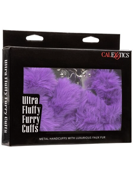 Ultra Fluffy Furry Cuffs Purple – soft, plush adult restraint cuffs for comfortable and playful bondage