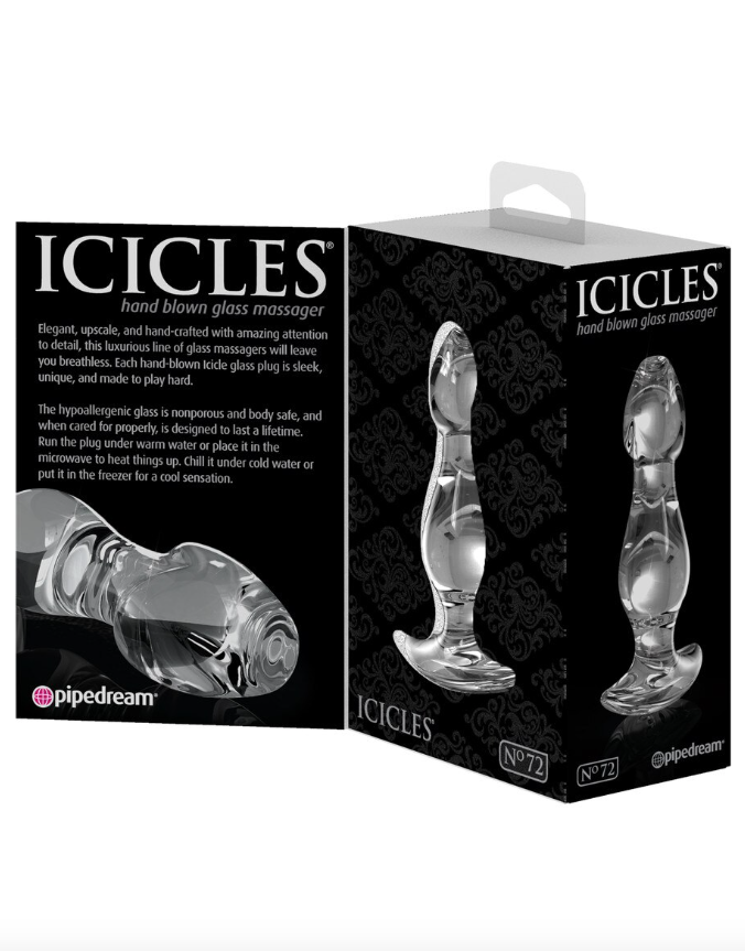 Icicles No. 72 intimate glass toy crafted for safe and luxurious pleasure