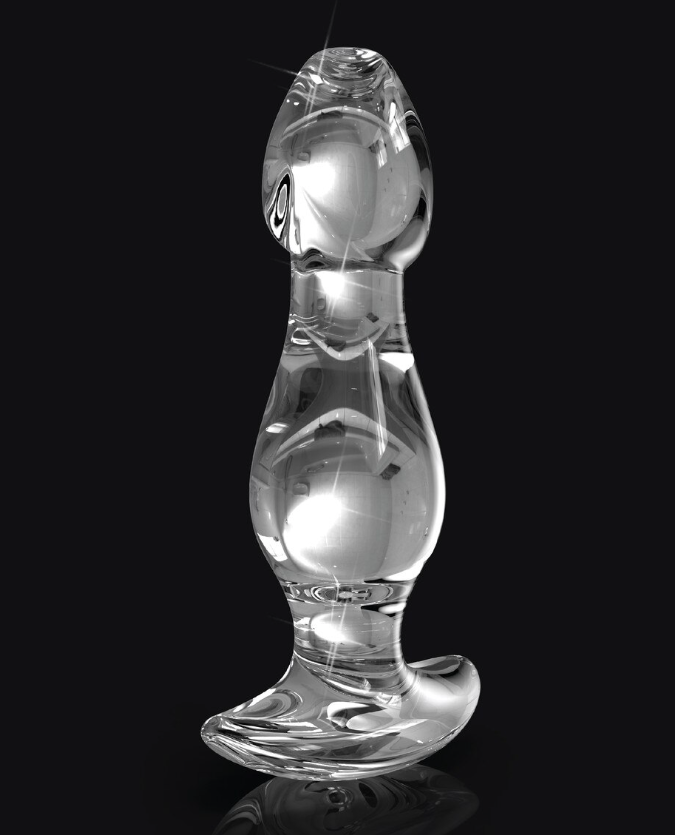 Hand-blown Icicles No. 72 glass vibrator for personal pleasure and sensual use