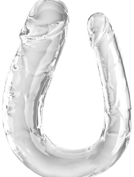 Clear Large Double Trouble by King Cock – premium adult toy with lifelike texture for intense erotic pleasure
