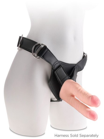 King Cock Plus 9.5-inch dual shaft dildo – premium triple-density sex toy for lifelike erotic experiences