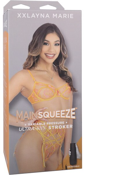 Main Squeeze Xxlayna Marie ULTRASKYN stroker in caramel – realistic male sex toy for lifelike pleasure