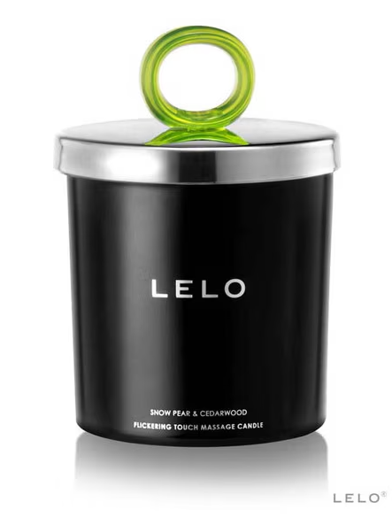 Massage Candle Snow Pear and Cedarwood for warm, fragrant, and sensual massages