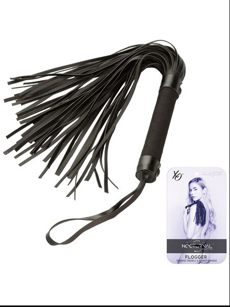 Nocturnal Collection leather flogger – versatile adult toy for safe and stimulating erotic play