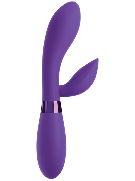 Purple OMG Rabbits Selfie Vibrator – waterproof, USB rechargeable rabbit vibrator with multiple vibration modes for intense solo or couples’ play