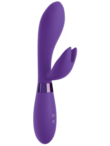 Selfie Rabbit Vibrator Purple – ergonomic silicone sex toy with flexible clitoral ears and curved shaft for dual stimulation pleasure